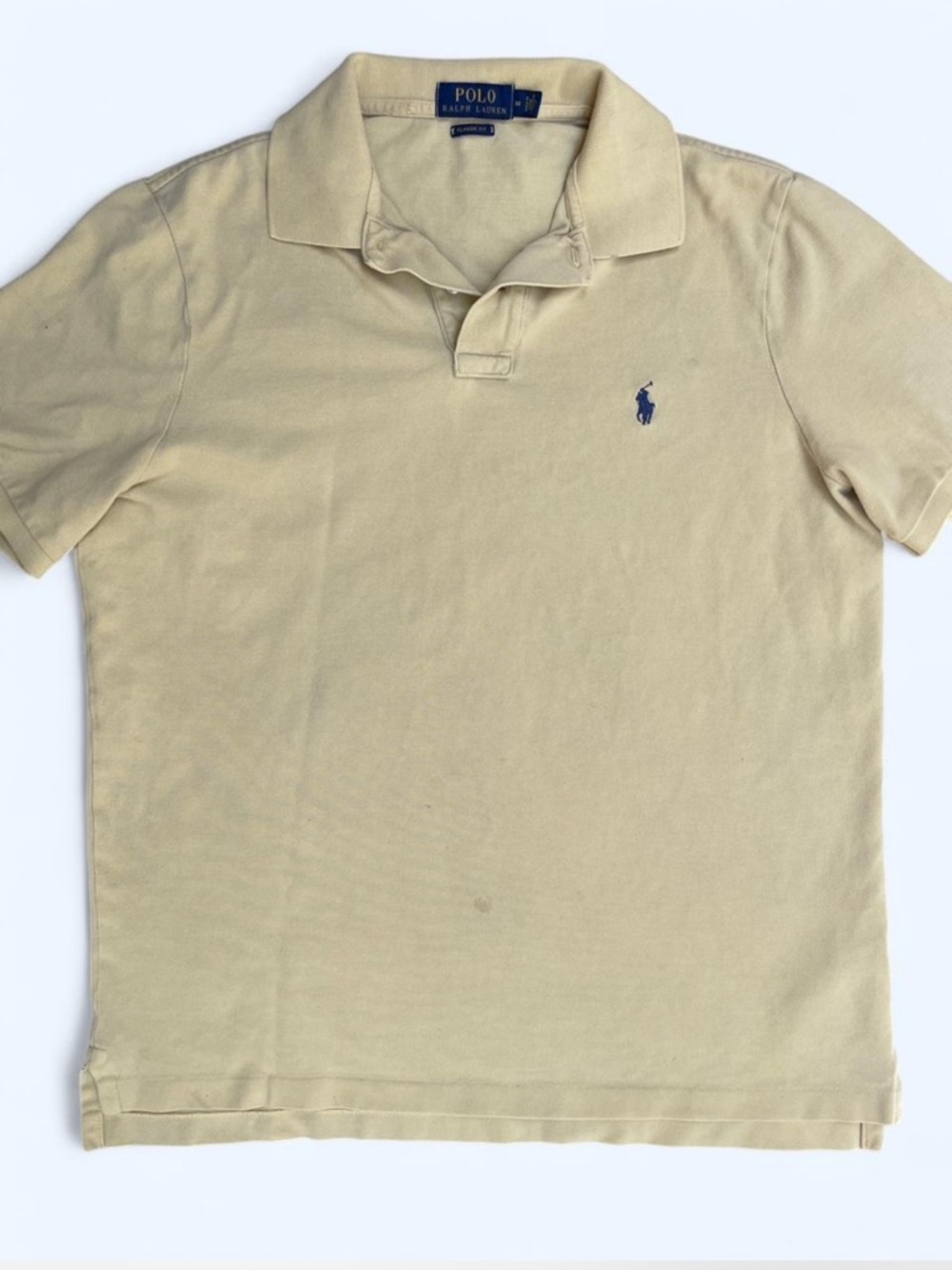 Polo Ralph Lauren Men's Light yellow Polo shirt preppy golf classic JFKjrcore M